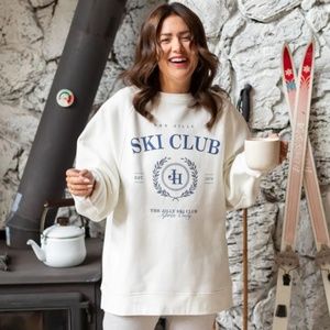 Brunette the Label: Jilly Ski Club Crew, sweatshirt - size S/M BNWT